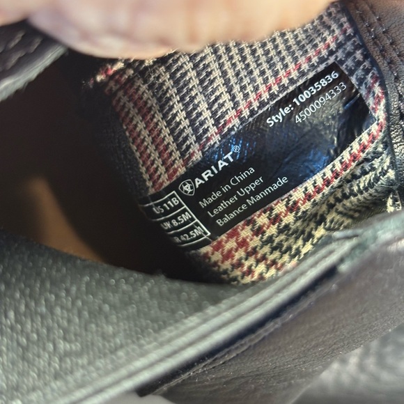 Ariat Men’s Leather Chelsea Boots Black Size 11D | Rugged Pull-On Ankle Boot - Picture 6 of 8